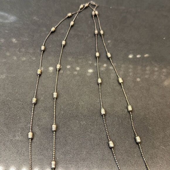 Fashion Jewelry Bundle/ 3 Silver Tone Necklaces - Picture 5 of 10